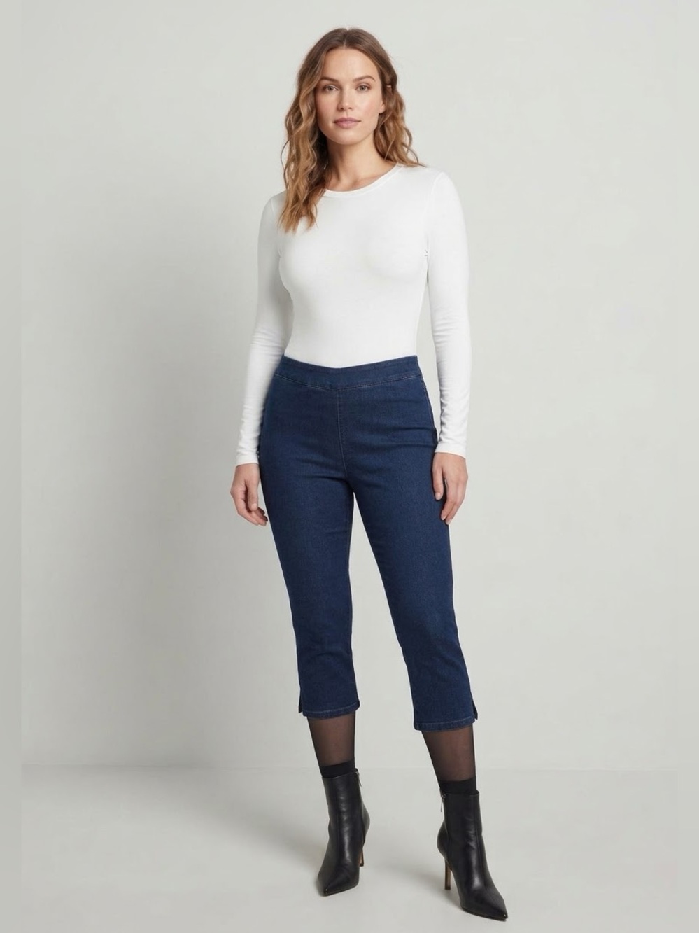 Vigoss High Rise Denim Capris